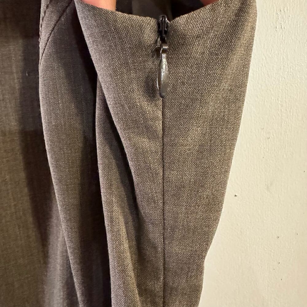 Piazza Sempione Sheath Knee Length  Dress Brown Lined Classic Size 10 Italy Made - Picture 5 of 10